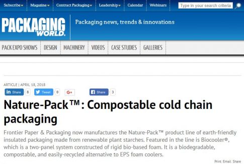 Packaging World Magazine Features Nature-Pack™ Biocooler®